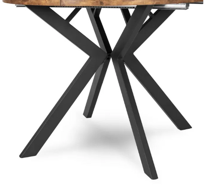 Стол MEBEL ELITE LUKAS раскладной 100&ndash;250&times;100 см, дуб рустик / черный