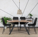 Стол MEBEL ELITE LUKAS раскладной 100&ndash;250&times;100 см, дуб рустик / черный