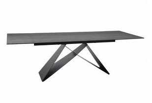 Стол SIGNAL WESTIN CERAMIC PIETRA DI SAVOIA раскладной 160&ndash;240&times;90 см, светло-серый мат / черный мат