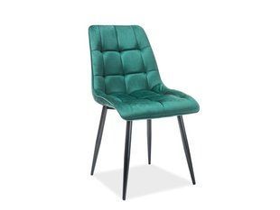 Кухонный стул SIGNAL CHIC Velvet, зеленый / черный, BLUVEL 78