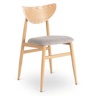 Кухонний стілець MEBEL ELITE BRAGA, сірий / дуб, тканина