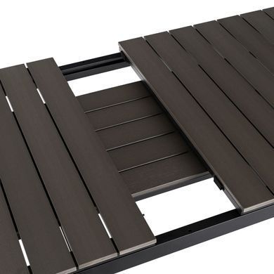 Розкладний садовий стіл MEBEL ELITE ARGOS 140-180 см Темно-сірий