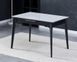 Стол INTARSIO BERLIN CERAMIC раскладной 111&ndash;140&times;75 см, серый глянец / черный каркас