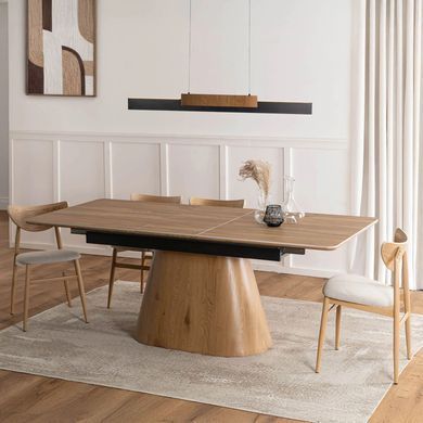 Стол MEBEL ELITE LIZBONA раскладной 160&ndash;200&times;90 см, дуб
