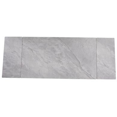 Стол MEBEL ELITE LUIGI раскладной 160&ndash;240&times;90 см, серый мрамор / черный
