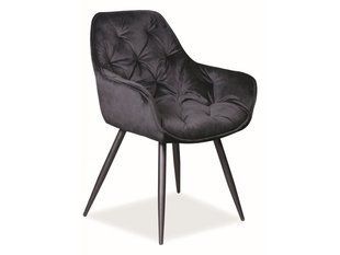 Кресло SIGNAL CHERRY Velvet с подлокотниками, черный, BLUVEL 19
