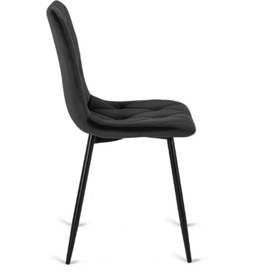 Кухонний стілець MEBEL ELITE ROBIN, чорний, велюрова тканина