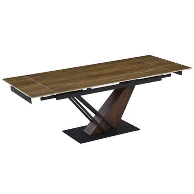 Стол MEBEL ELITE REX раскладной 160&ndash;220&times;90 см, дуб / орех / черный