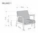 Кресло HALMAR MILANO 1S, оливковый / тёмный орех, CASTEL 39