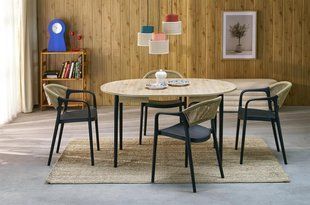 Стол HALMAR PIVOT раскладной 102&ndash;142&times;102 см, дуб артизан / чёрный