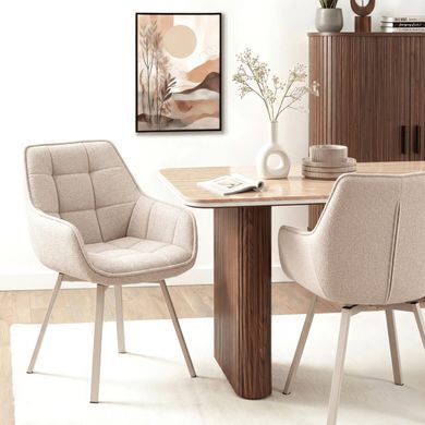 Кухонный стул MEBEL ELITE MOND, кремовый / кашемир
