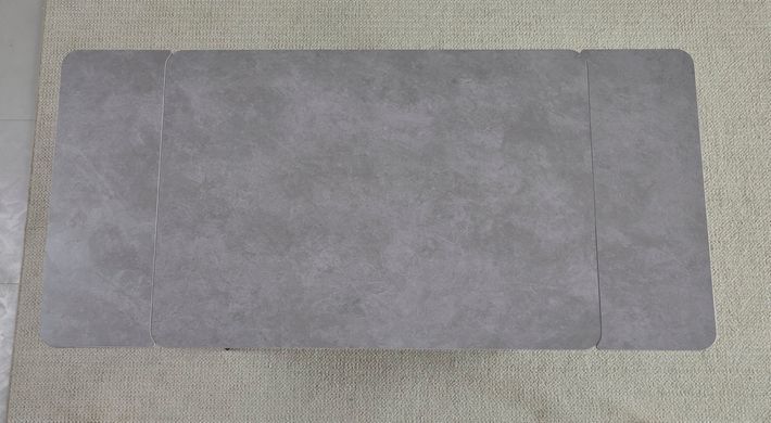 Стіл INTARSIO MADRID CERAMIC розкладний 120&ndash;180&times;85 см, Grigio Latte мат / чорний каркас