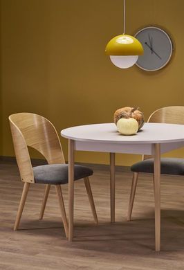 Стіл HALMAR PIVOT розкладний 102&ndash;142&times;102 см, кашемір / натуральний