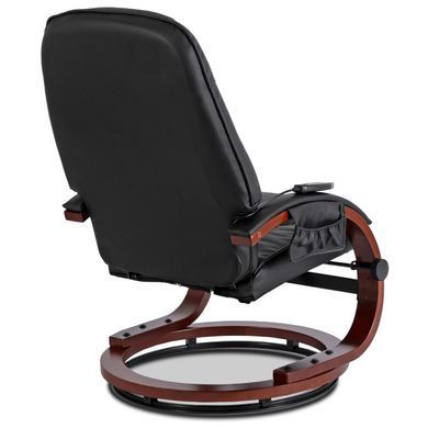 Масажне крісло з підставкою MEBEL ELITE CANO, чорний, екошкіра