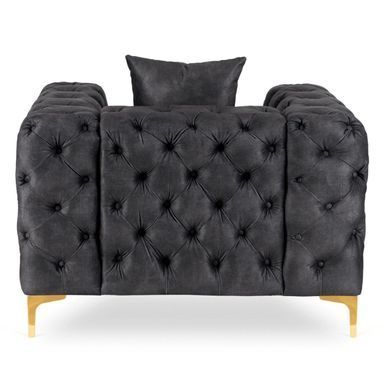 Крісло м'яке MEBEL ELITE SORRENTO 1S Welur Чорний