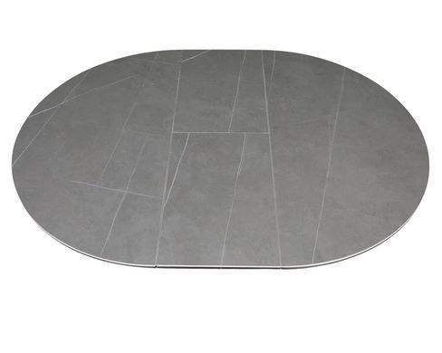 Стіл INTARSIO GENEWA CERAMIC розкладний 105&ndash;140&times;105 см, сірий / чорний каркас