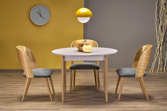 Стіл HALMAR PIVOT розкладний 102&ndash;142&times;102 см, кашемір / натуральний