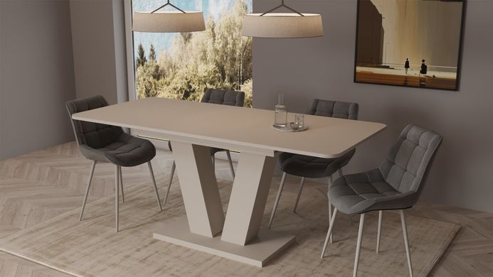 Обідній стіл INTARSIO TORINO K, 140&ndash;180 &times; 80 см, кашемір