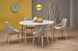 Стіл HALMAR PIVOT розкладний 102&ndash;142&times;102 см, кашемір / натуральний