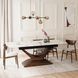 Стол MEBEL ELITE ALICANTE раскладной 160&ndash;200&times;90 см, белый мрамор / орех