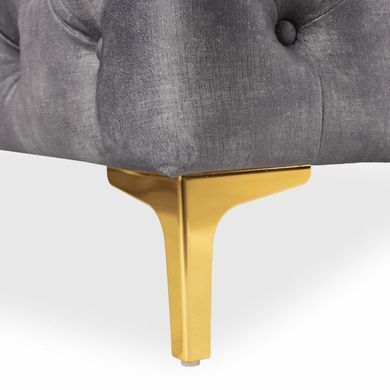 Кресло MEBEL ELITE SORRENTO 1S, серый / золотистый