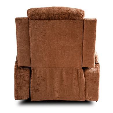 Крісло м'яке розкладне масажне з реклайнером MEBEL ELITE BOX Welur Коричневий