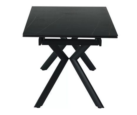 Стіл SIGNAL NORTON розкладний 160&ndash;240&times;90 см, чорний мат / чорний