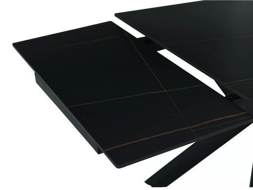Стіл SIGNAL NORTON розкладний 160&ndash;240&times;90 см, чорний мат / чорний