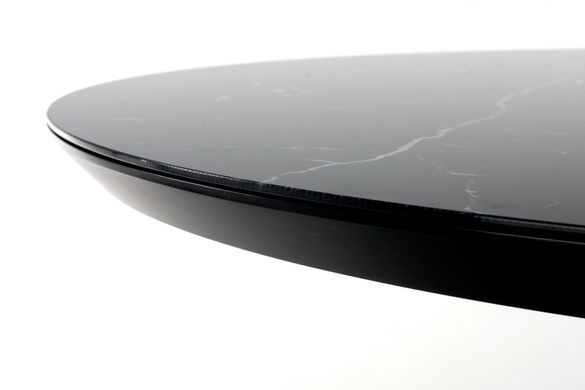 Стол HALMAR VERTIGO раскладной 130&ndash;180&times;130 см, чёрный мрамор / чёрный