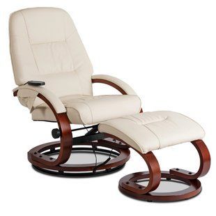 Крісло м'яке масажне з підставкою MEBEL ELITE CANO Бежевий