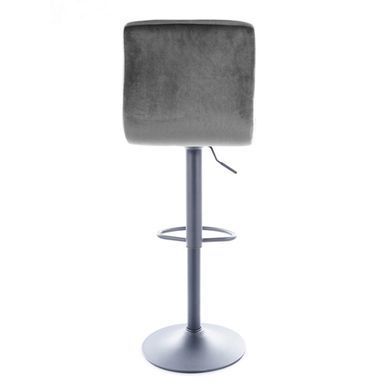 Барный стул SIGNAL C-105 Velvet, серый / чёрный