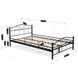 Ліжко MEBEL ELITE GRIFFIN 120x200 см Чорний