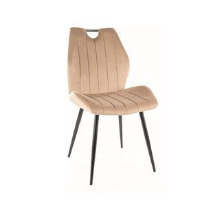 Кухонний стілець SIGNAL ARCO Velvet, бежевий / чорний, BLUVEL 28
