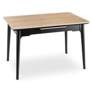 Стол MEBEL ELITE SAMER BIG раскладной 138&ndash;178&times;80 см, золотой дуб / черный
