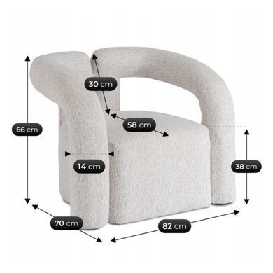 Крісло MEBEL ELITE BRAZIL, сірий