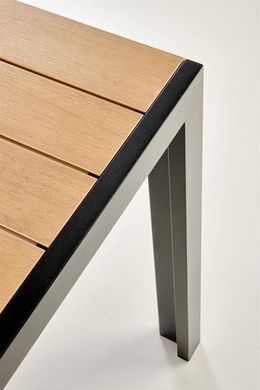 Садовый стол HALMAR FIERRO 150&times;90, коричневый / чёрный