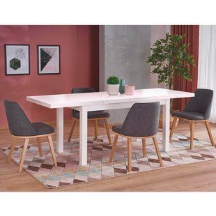 Стол HALMAR TIAGO 2 раскладной 140&ndash;220&times;80 см, белый