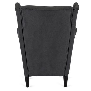 Крісло з підставкою для ніг MEBEL ELITE EVAN 2, темно-сірий / чорний