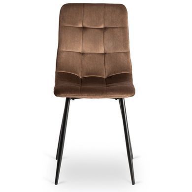 Кухонний стілець MEBEL ELITE PERU, коричневий / чорний, велюрова тканина
