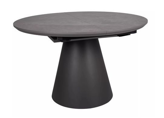 Стол SIGNAL ANGEL II раскладной 120&ndash;160&times;120 см, серый эффект мрамора / черный мат