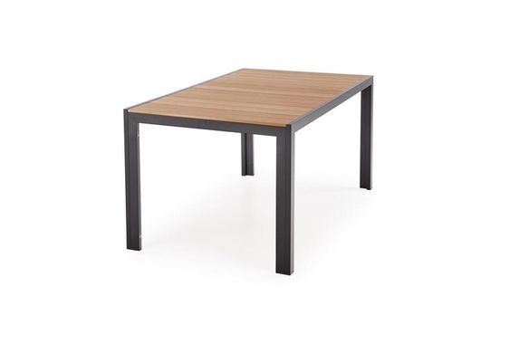 Садовый стол HALMAR FIERRO 150&times;90, коричневый / чёрный