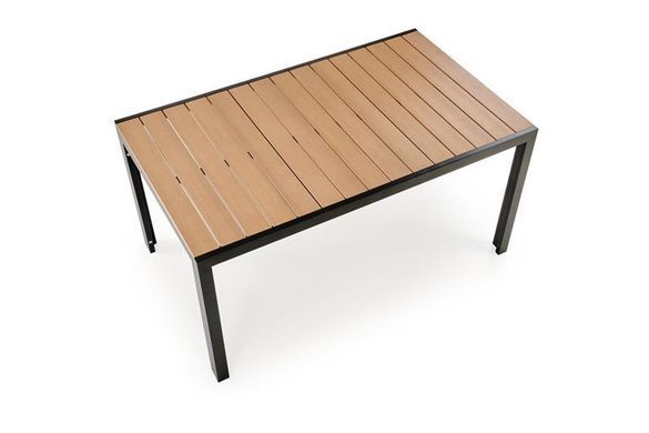 Садовый стол HALMAR FIERRO 150&times;90, коричневый / чёрный