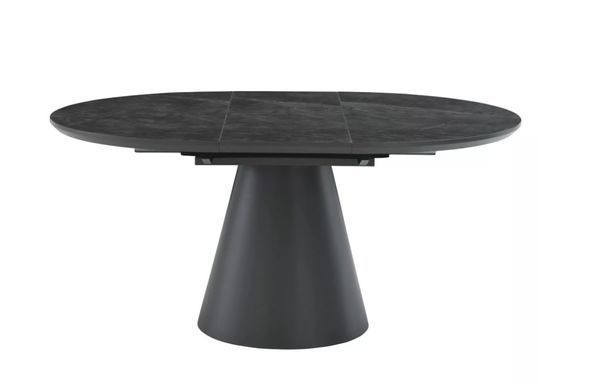 Стол SIGNAL ANGEL II раскладной 120&ndash;160&times;120 см, серый эффект мрамора / черный мат