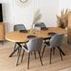 Стіл MEBEL ELITE LUGO розкладний 90&ndash;190&times;90 см, золотий дуб / чорний