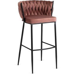 Барный стул MEBEL ELITE FLORES, розовый / чёрный