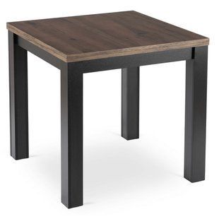 Стіл MEBEL ELITE MAX розкладний 80&ndash;160&times;80 см, горіх / чорний
