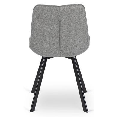 Стілець MEBEL ELITE RICK 2, сірий / чорний, тканина