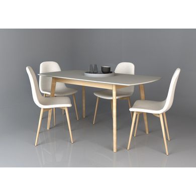 Стол INTARSIO EXEN II раскладной 120&ndash;160&times;80 см, серый / бук