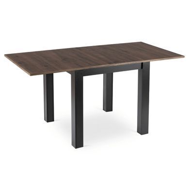 Стіл MEBEL ELITE MAX розкладний 80&ndash;160&times;80 см, горіх / чорний