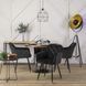 Стол MEBEL ELITE LINO круглый 100 см, орех / черный